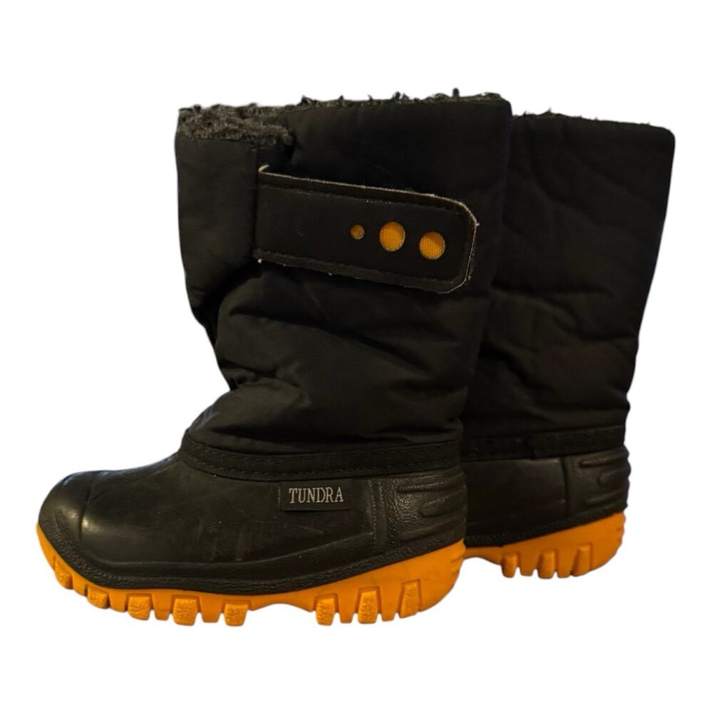 Tundra Kids' Winter Snow Boots with Orange Soles Size 5 Youth